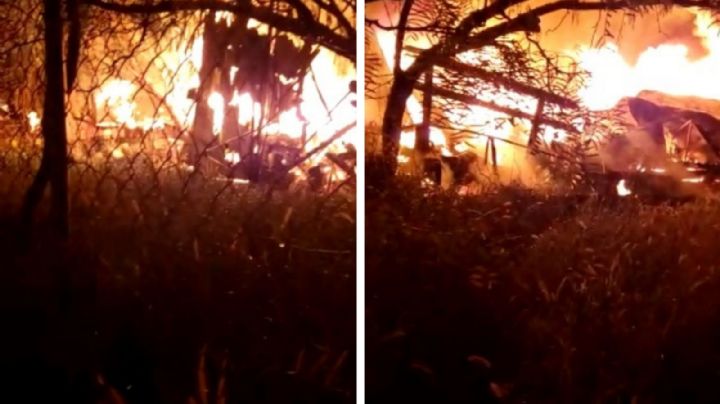 VIDEO | Se incendian tres casas móviles abandonadas en El Cenizo