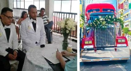 Pareja de traileros se enamoran en Nuevo Laredo y se casan en Saltillo