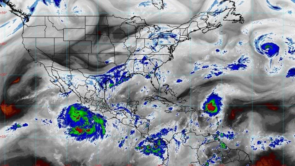 El sistema ocasionará lluvias intensas y puntuales torrenciales al suroeste del país