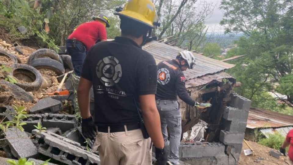 Una persona de la tercera edad por deslave en Montemorelos