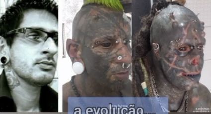 Transforma su rostro y se convierte en "demonio humano"