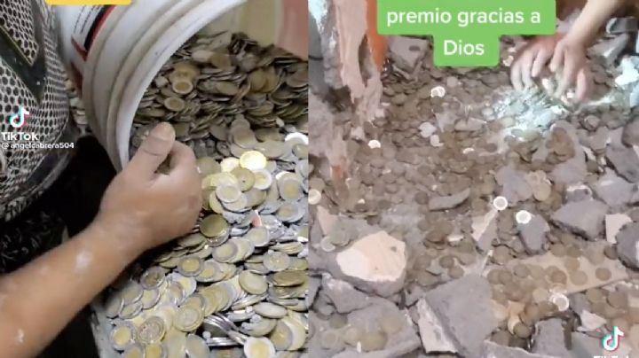 Albañiles se encuentran miles de monedas escondidas entre las paredes de una obra  | VIDEOS