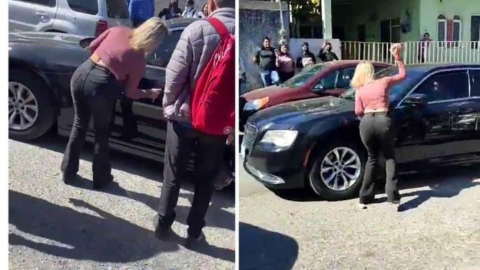 Cacha a su esposo con otra mujer en el auto