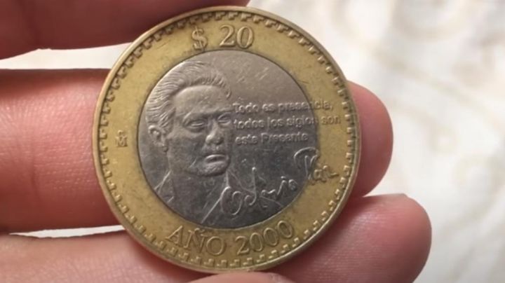 Dan hasta 300 mil pesos por la moneda de 20 de Octavio Paz  | FOTO
