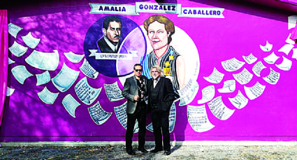 Representa mural a escuela primaria Amalia González Caballero