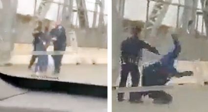 ¿Brutalidad policiaca?: agente del CBP lanza al suelo a ama de casa en Puente de Matamoros | VIDEO