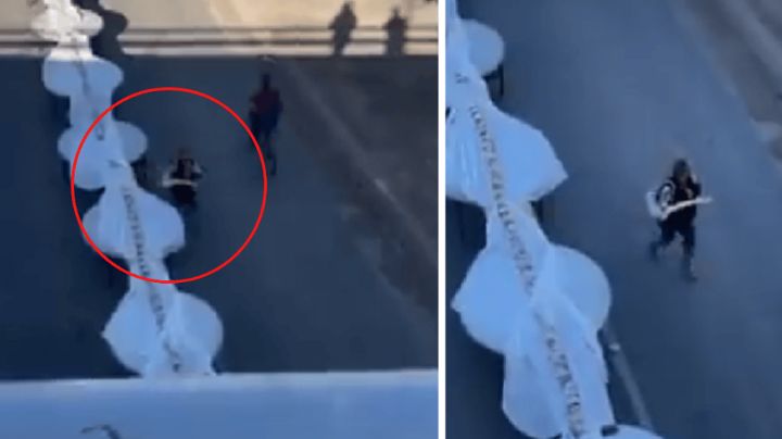 Mujer se roba una parte de la rosca de reyes y casi evita que se rompa récord mundial | VIDEO