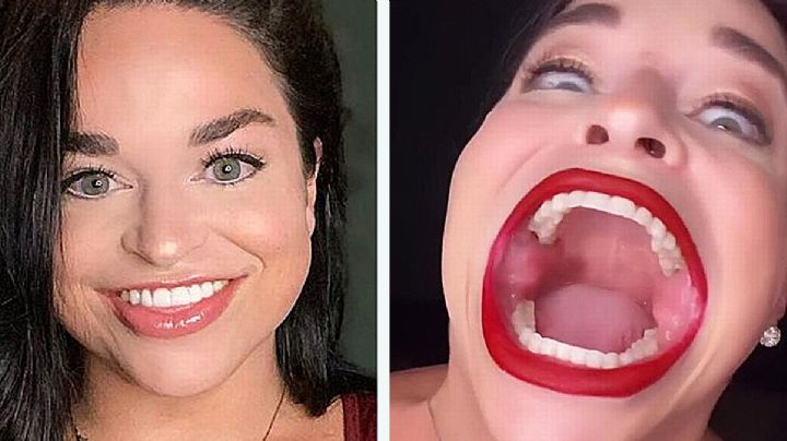 Ella es la mujer con la boca más grande del mundo; se come una hamburguesa de un bocado | VIDEO