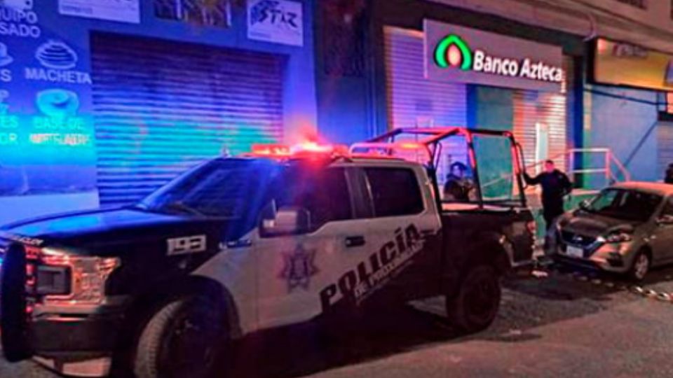 Roban en sucursal de Banco Azteca