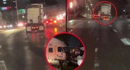 Tráiler fuera de control deja 20 autos dañados y 3 lesionados | VIDEO