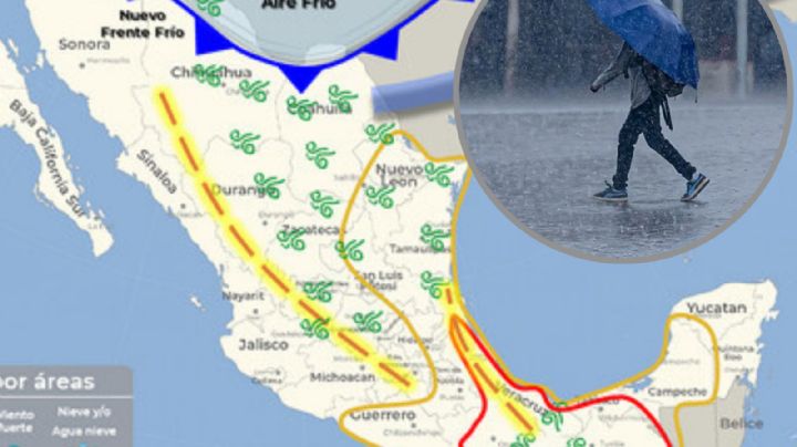 Prepárese: Frente Frío 6 traerá fuertes lluvias a estos estados