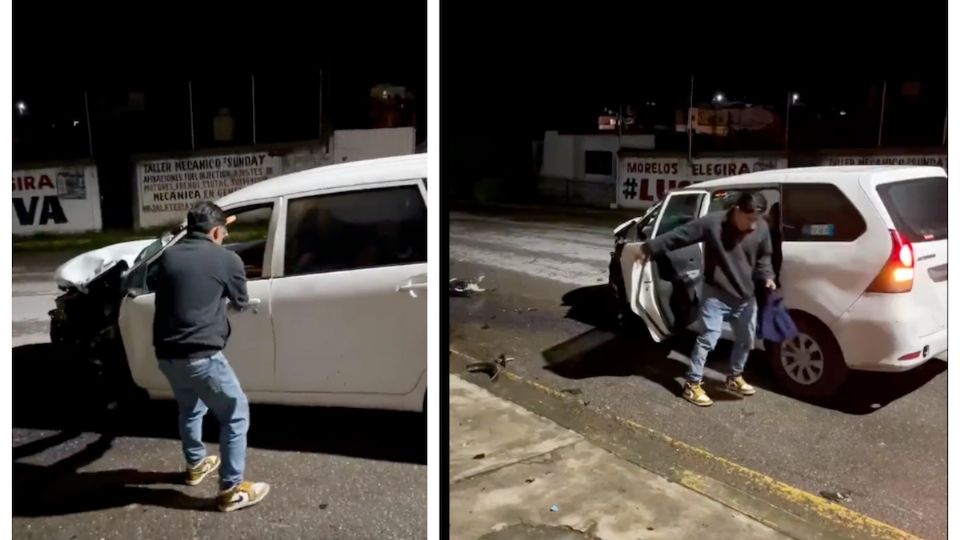 Ebrio mata a motociclista y huye del lugar, pero es captado por vecinos.