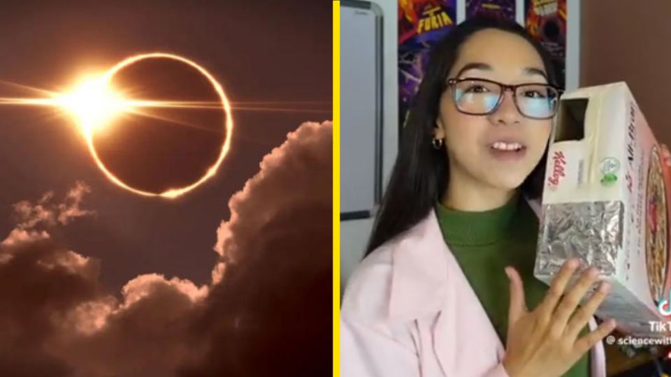 Si no tienes lentes especiales, una forma casera y segura de ver el eclipse es a través de este visor