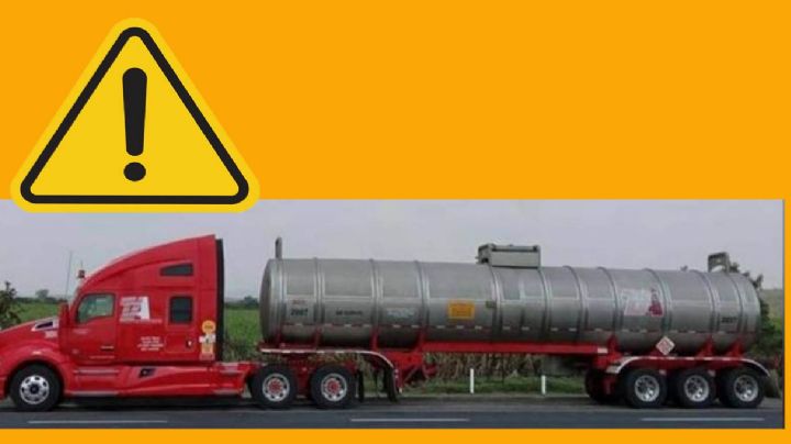 Lanzan alerta a 8 estados por robo de tráiler con 30.5 toneladas de sustancia tóxica