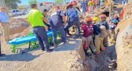 Nuevo Laredo: hombres quedan semi enterrados tras derrumbe en trabajos de Mi Tienda del Ahorro