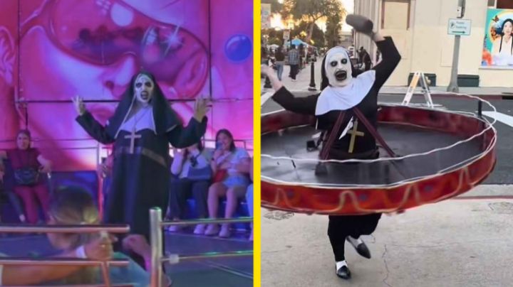 Se disfraza de 'La Monja de la Feria', gana concurso y se vuelve viral | VIDEO