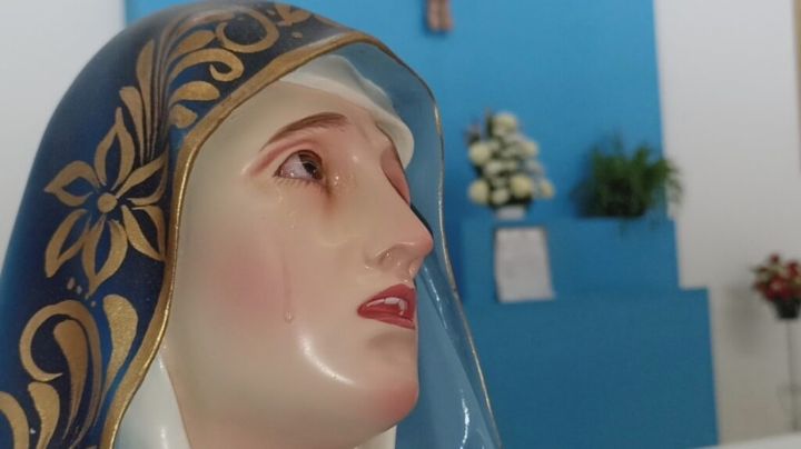 Niño descubre que la Virgen de los Dolores llora en El Chanal, Colima
