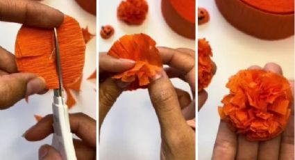 Te decimos cómo adornar tu casa u oficina con flores de cempasúchil de papel crepé