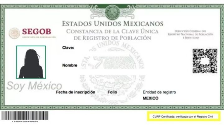 ¿Quién deberá expedir la CURP con fotografía?; esto se sabe