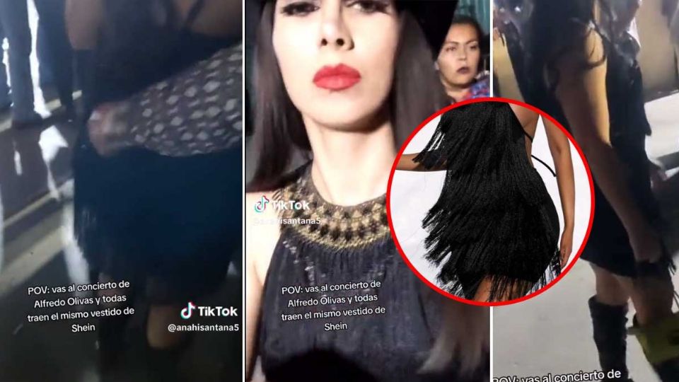 La joven compartió cómo varias chicas llevaban el mismo vestido.