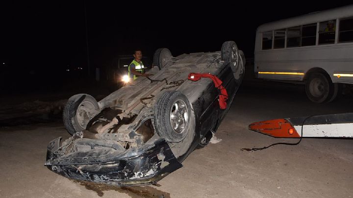 Iba en su Honda como bólido y termina volcado frente a la Colonia Naciones Unidas
