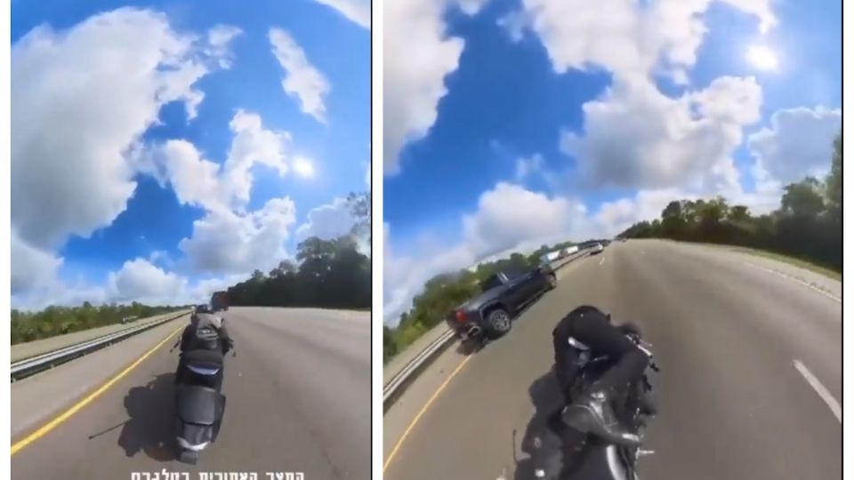 El hombre se impactó dos veces en su motocicleta.