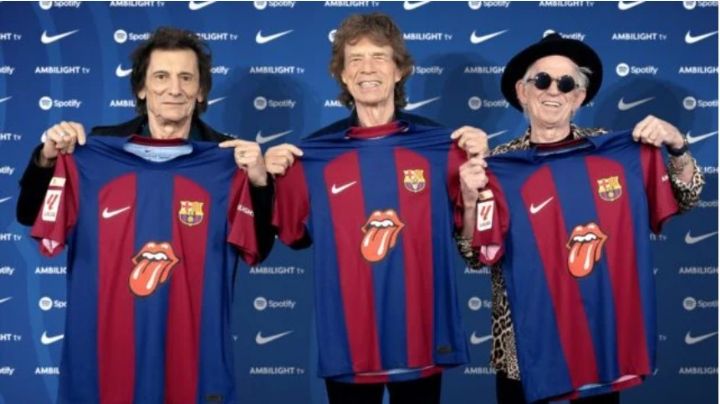 Los Rolling Stones aparecerán en la playera del Barca mañana en el Clásico español