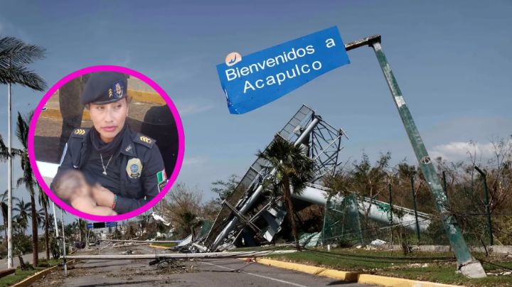 Mujer policía amamanta a bebé afectado por huracán Otis; llevaba 2 días sin comer | FOTO