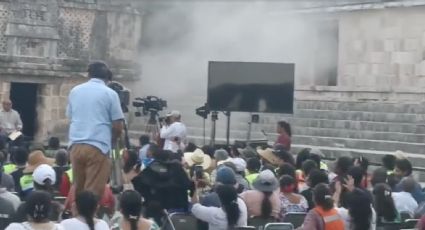 Se registra cortocircuito en Uxmal y suspenden evento de AMLO | VIDEO