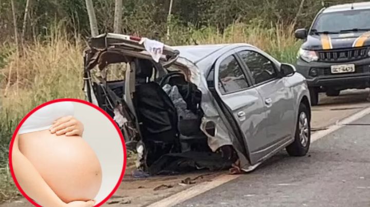 Muere mujer embarazada en terrible accidente vial; iba al hospital para dar a luz