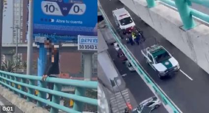 Joven se lanza de segundo piso del Periférico y sobrevive | VIDEO