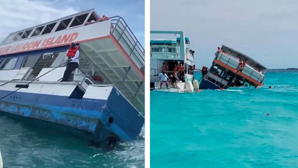 Oleaje hundió al ferry