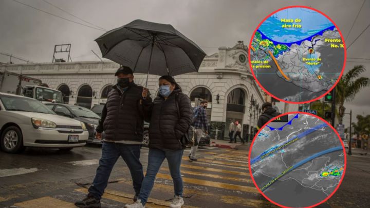 Frente Frío 10 y 11 traerán lluvias y bajas temperaturas a las en estas regiones