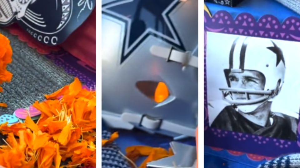 Dallas Cowboys montó un colorido altar de muertos