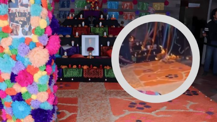 Veladoras de altar de muertos provocan incendio en universidad; alumnos lo sofocan