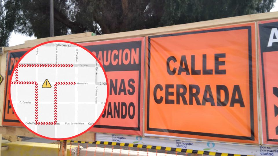 Calles cerradas por trabajos de conexión de drenaje