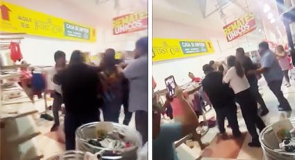 Se agarran a golpes en Soriana La Fe de Nuevo Laredo por una lavadora | VIDEO