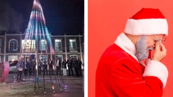 Pino de Navidad de Jaumave desata burlas en las redes; se pasan de... austeros