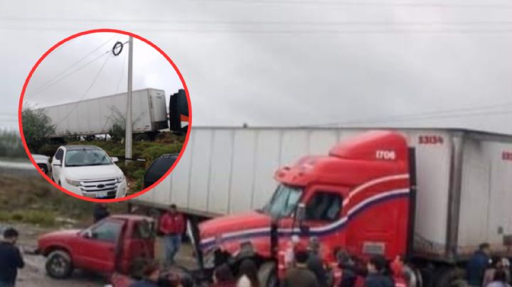 Carambola: Trailero pierde el control y embiste a nueve vehículos en el Mex 2