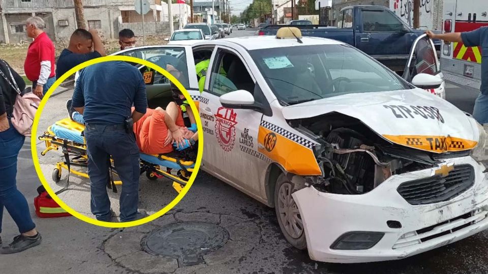 Taxi es embestido por auto que se da a la fuga