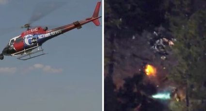 Helicóptero de noticias sufre aparatoso accidente en vivo y deja dos muertos