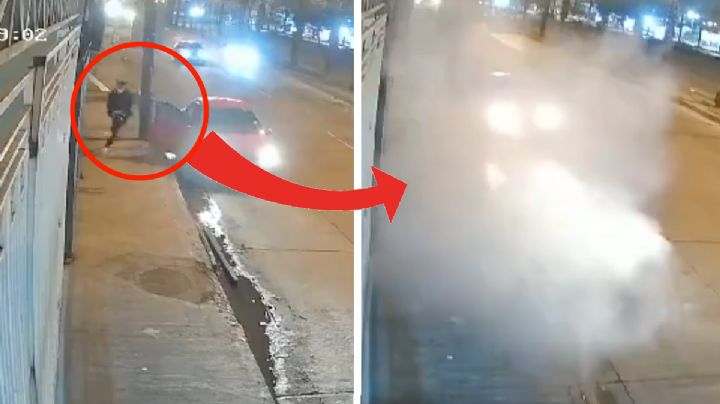 Le explota en las manos; joven quería dejar explosivo en local y sale mal | VIDEO