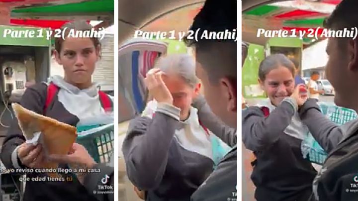 Jovencita llora porque sus amigas la rechazan; les da pena que ella venda pan en la calle | VIDEO