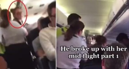 Él rompió con ella en pleno vuelo; ella lo ataca y se vuelve viral | VIDEO