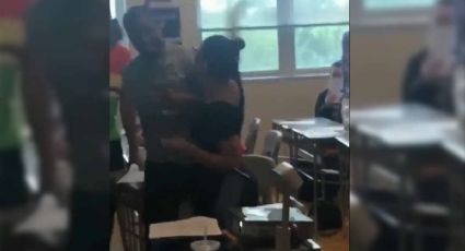 Pelea divide opiniones: jovencita golpea a joven y él se defiende | Video