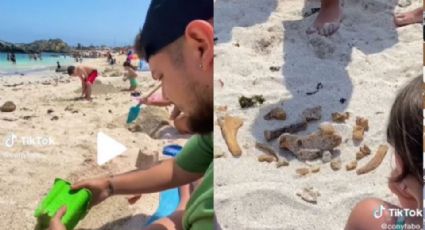 Jóvenes encuentran huesos al estar jugando en la playa; desconocen a quién pertenecían