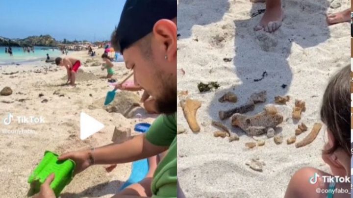 Jóvenes encuentran huesos al estar jugando en la playa; desconocen a quién pertenecían