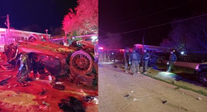 Mueren dos personas en choque-volcadura en Río Bravo, Texas