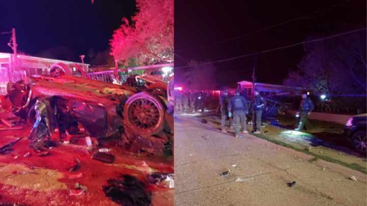 Mueren dos personas en choque-volcadura en Río Bravo, Texas