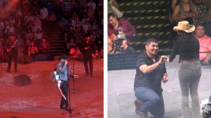 Enamorado propone matrimonio durante concierto de Grupo Duelo en Nuevo León